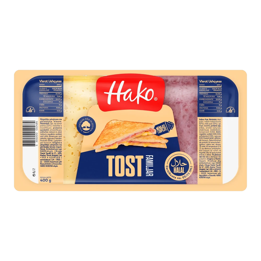 Hako, Rriskë tost familjar, 400g